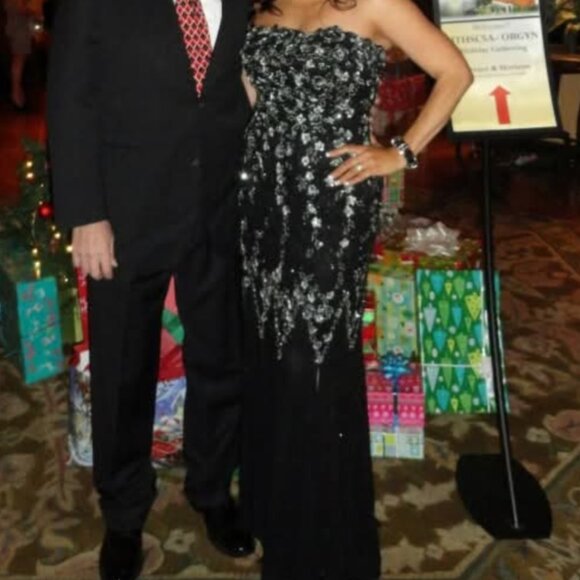 Strapless Beaded Formal Gown - Picture 1 of 12